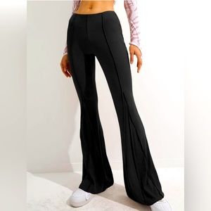 Women’s Bell Bottom, Flare Leg, Palazzo Dressy Stretch Trousers, Black,Sz Medium